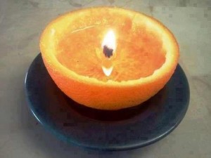 Halloween - candles made with fruit